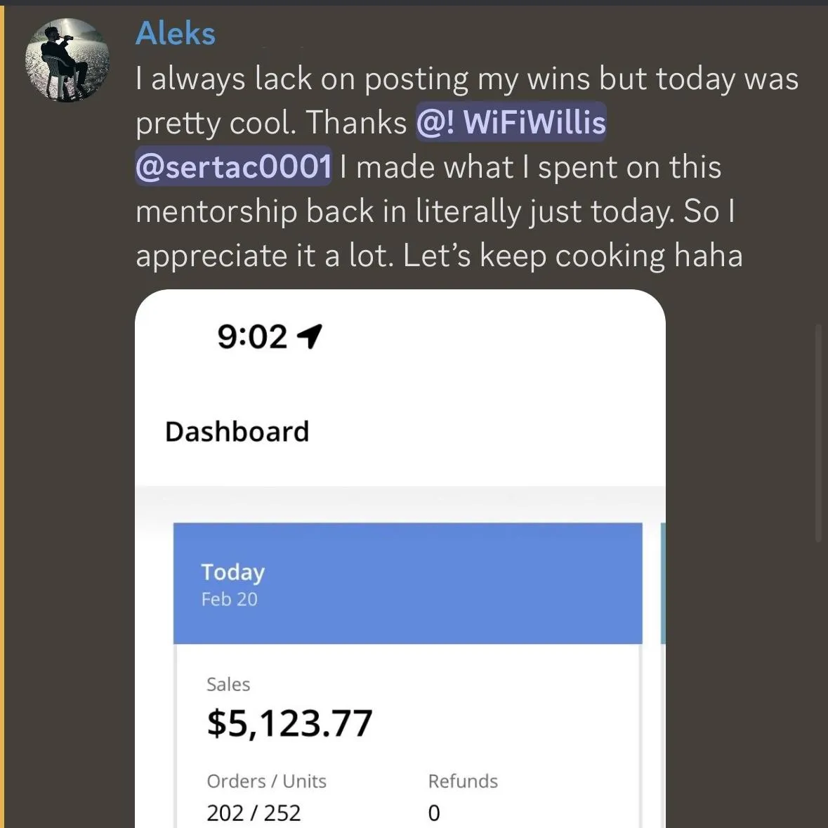 Student win